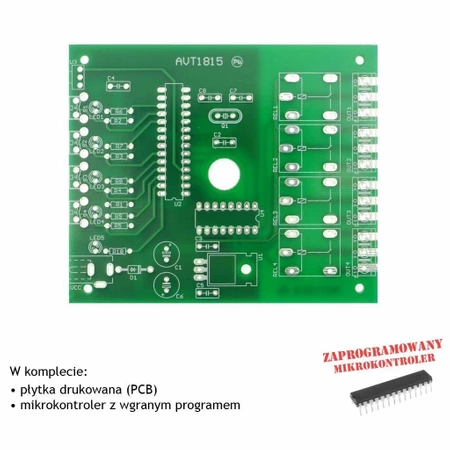 4-kanałowy przełącznik na podczerwień, PCB i mikroprocesor do projektu AVT1815