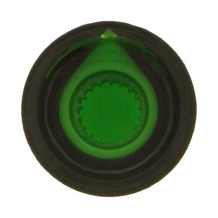 Gałka do potencjometru na oś 6mm - 16x17mm - czarna, zielony znacznik