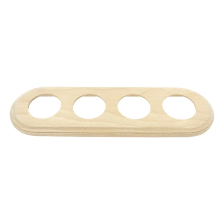 Ramka poczwórna owalna naturalne drewno Ceramic Loft