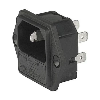 Gniazdo zasilajace IEC C14 z gniazdem bezpiecznika, 10 A 250 V, Schurter 6200