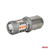 Żarówki LED P21/5W BAY15D czerwone stop-pozycja, 12/24 V, 15 diod SMD 3030, 2 szt. - AMiO 05004