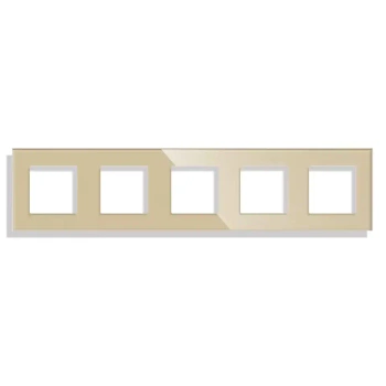 Ramka szklana - pięciokrotna - złota - do modułów Tawoia Glass