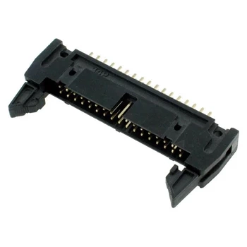 Wtyk IDC 34-stykowy prosty do montażu na PCB, raster 2,54 mm z zatrzaskami, Z-WS34VG