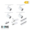 Zestaw oświetlenia szynowego: 4 reflektory LED 5W, 2m szyny + akcesoria, biały
