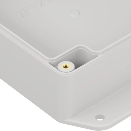 Obudowa hermetyczna z uchem ZP120.120.60 jasnoszara/przeźroczyste wieczko PC