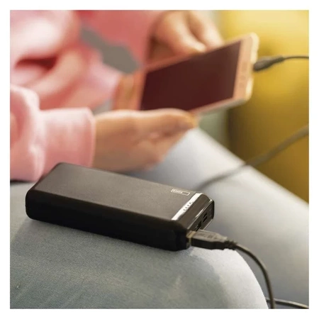 PowerBank 20000mAh EMOS ALPHA2, 10W, czarny, przewód w zestawie