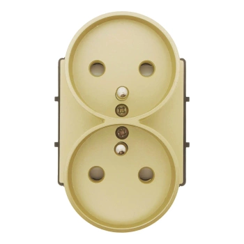 Moduł - gniazdo elektryczne podwójne - złote - Tawoia Glass