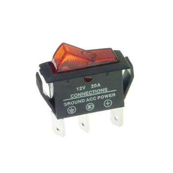 Przełącznik samochodowy ASW-09D 12V/20A czerwony