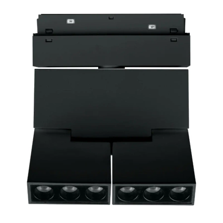 Reflektor szynowy magnetyczny liniowy podwójny regulowany 6W 480lm 4000K czarny M-LINE