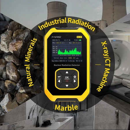 Licznik Geigera GC-01, max 10000 μSv/h, FNIRSI