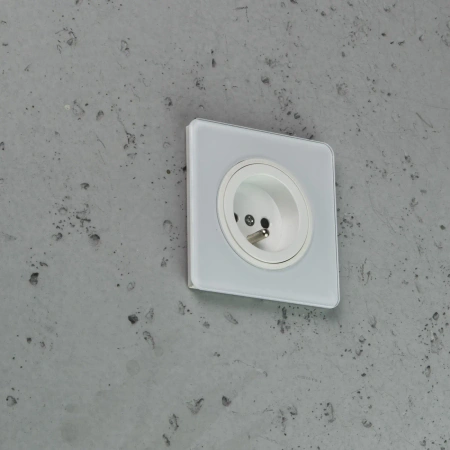 Ramka pojedyncza, szklana, biała, OVAL Electromalt, OVA1001GW