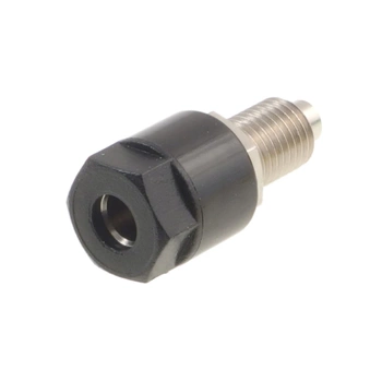 Gniazdo izolowane 4mm, M6, lutowane, czarne