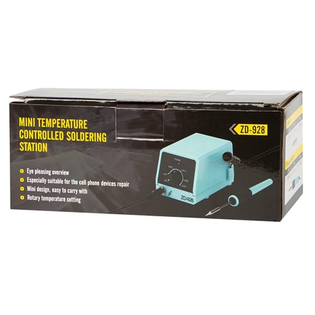 Miniaturowa stacja lutownicza ZD-928 z lutownicą ZD-20A, plastikowa obudowa