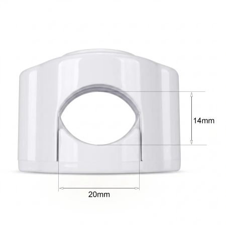 Uchwyt kabla plastikowy 42×32 mm natynkowy biały - Retro PRL