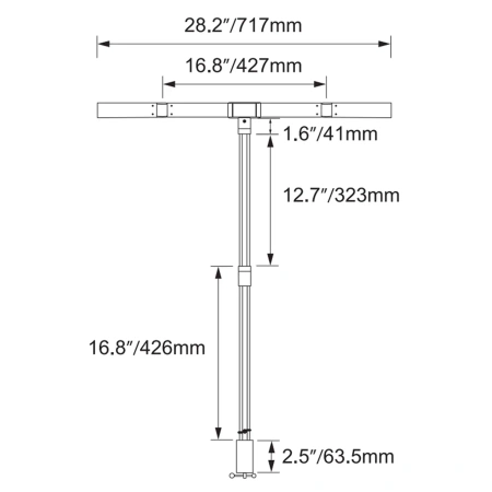 Lampa biurkowa LED - profesjonalna z regulacją barwy i jasności - liniowa 72cm - 21W - elastyczne ramię - czarna - FDDL03-R