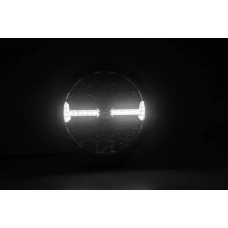 Reflektor drogowy LED samochodowy, 3 funkcje: pozycyjne, drogowe, ostrzegawcze strobo, 10920 lm, 100W, L3426