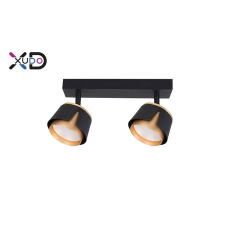 Kinkiet GX53 LED x2 czarny+złoty, XUDO IK282B
