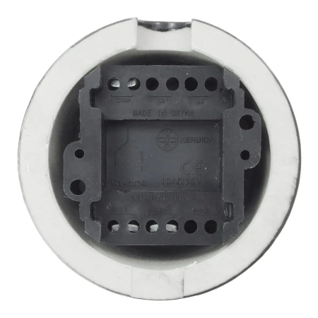 Włącznik światła schodowy obrotowy z ramką, ceramiczny, montaż natynkowy, kolor czarny Ceramic Loft