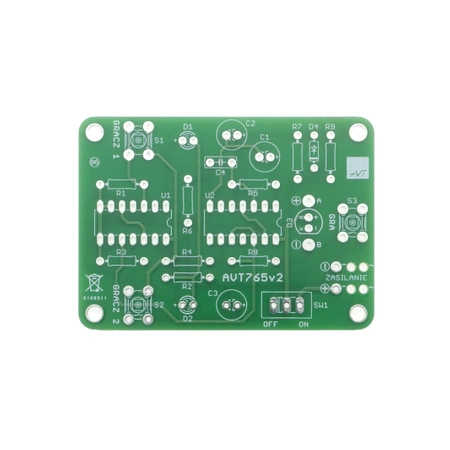 Tester refleksu - kto szybszy, PCB do projektu AVT765