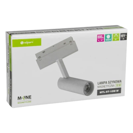 Reflektor szynowy magnetyczny 10W 800lm 4000K czarny M-LINE
