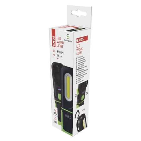 Lampa warsztatowa LED akumulatorowa, 330 lm, dioda COB, 1200 mAh, EMOS P4537