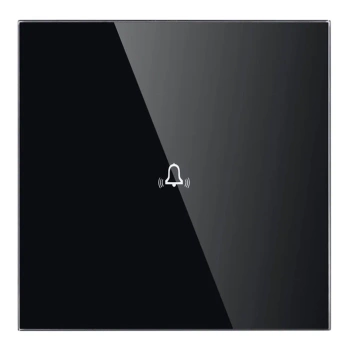 Włącznik dotykowy szklany dzwonkowy 300W - czarny - Tawoia Glass