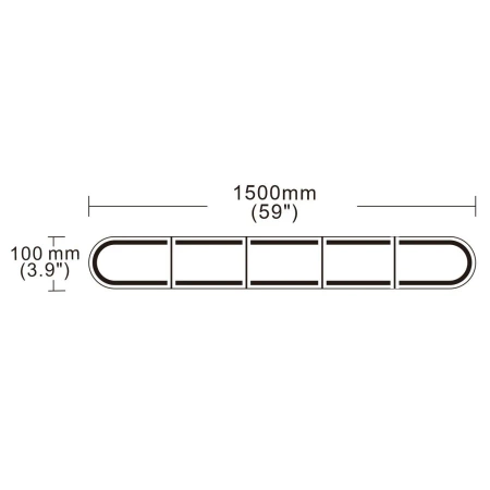 Belka ostrzegawcza LED na dach pojazdu, 150 cm, 100W, 252 LED, światło pomarańczowe, śruby, R65 R10, BLK0061