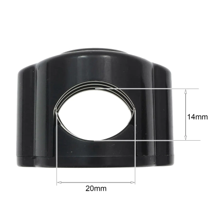 Uchwyt kabla plastikowy 42×32 mm natynkowy czarny - Retro PRL