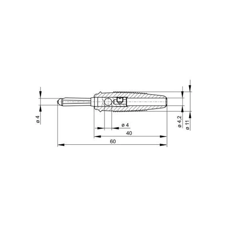 Wtyk izolowany 4mm z otworem 4mm, przykręcany 16A, zielony
