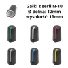 Gałka ze wskaźnikiem, oś 6mm, fi12x19mm, znacznik biały