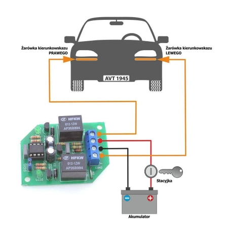Moduł komfortowych kierunkowskazów - KIT AVT 1945