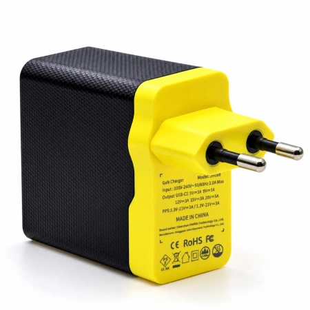 Ładowarka sieciowa GaN 100 W USB-C JH098 FNIRSI - Power Delivery 3.0, PPS, czarno-żółta