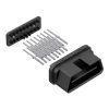 Złącze OBD męskie, czarny