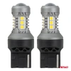 Żarówki LED W21W 7440 bez CANBUS 12/24 V, 15 diod SMD 3030, soczewka, światło białe, 2 szt. - AMiO 04996
