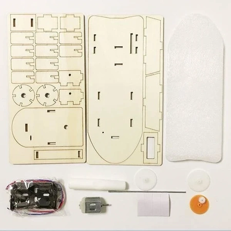 Model Łodzi statku - PAROWIEC wiosłowy - DIY - Drewniana Zabawka Edukacyjna