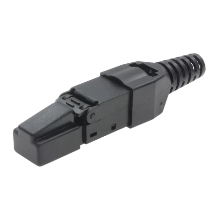 Wtyk LAN beznarzędziowy RJ45 8P8C kat 6A UTP plastikowy, do linki i do drutu Lanberg