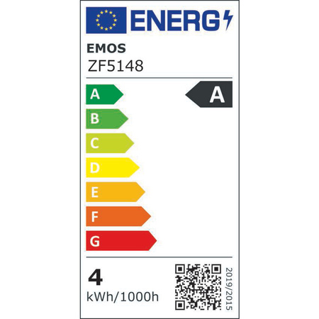 Żarówka LED E27 bańka A60, 3,8 W, odpowiednik 60 W, neutralna biel, 806 lm, filament, EMOS ZAR-E-ZF5148
