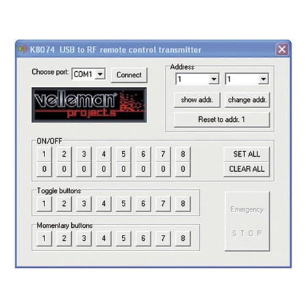 Nadajnik zdalnego sterowania RF z portem USB - zestaw do samodzielnego zlutowania K8074