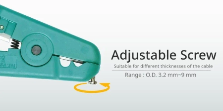 Ściągacz izolacji z przewodów UTP/STP 3.2-9mm, 6PK-501 Proskit