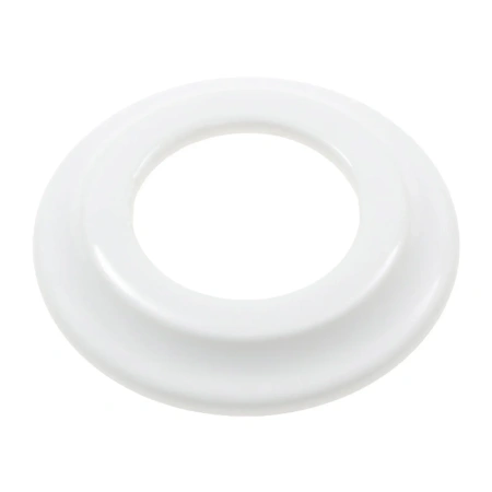 Włącznik dzwonkowy ceramiczny, okrągły z ramką, podtynkowy biały Ceramic Loft