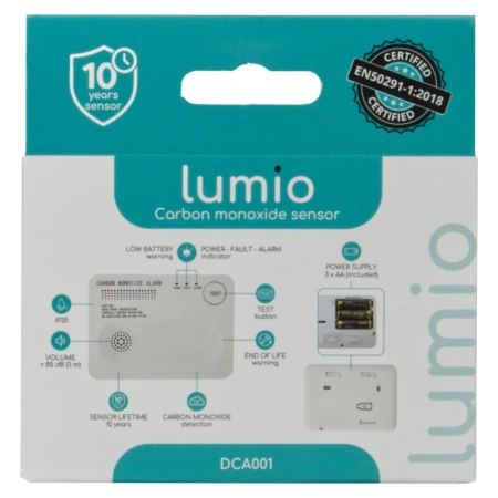 Czujnik czadu, autonomiczny, bateryjny LUMIO DCA001