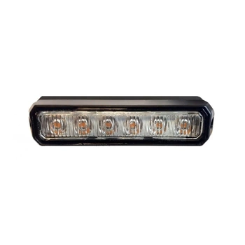 Lampa błyskowa LED do pojazdu, 6 LED, światło pomarańczowe, R65 R10, LW0032-ALR