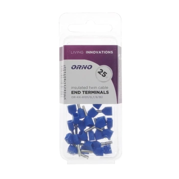 Tulejka kablowa podwójna izolowana 0.75mm² 8mm - końcówka tulejkowa miedziana, blister 25szt