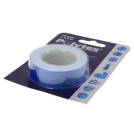Taśma dwustronna montażowa POLYTEX 560 biała 19mm, 1.5m