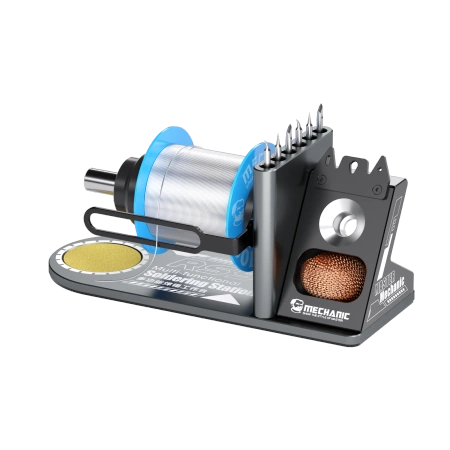 Podstawka pod lutownice RS5 Mechanic z uchwytem na cynę i groty. Organizer ze stopu aluminium