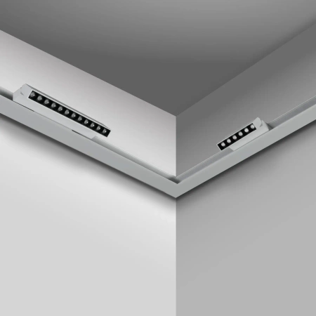 Łącznik kątowy do szyny magnetycznej pionowy natynkowy biały M-LINE