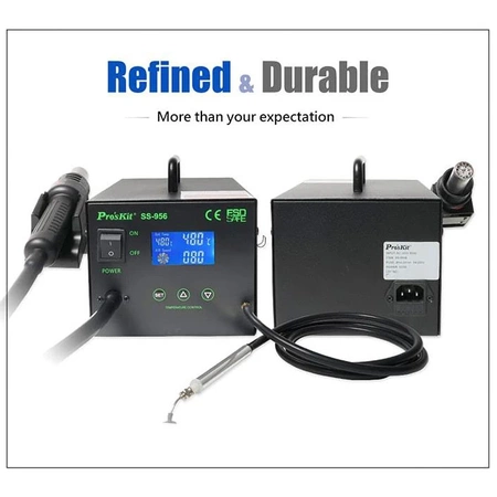 Stacja lutownicza hotair 600W + chwytak podciśnieniowy SMD, SS-956B Proskit