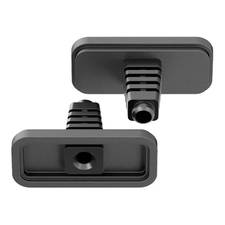 Zaślepka z odgiętką na przewód fi5mm, do obudowy OBD, czarny, 2szt