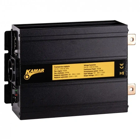 Przetwornica napięcia samochodowa 24/230 V 1000 W, moc chwilowa 2000 W - E1927