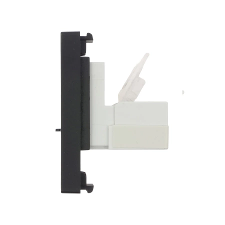 Moduł 1/2 - gniazdo RJ45 Ethernet Cat6 - czarny - kompatybilny z ramkami Tawoia Glass
